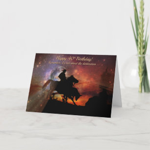 40th Birthday Cowboy Country Western Karte