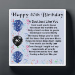40th  Birthday Dad Poem Plaque Fotoplatte<br><div class="desc">A great personalised gift for a dad on his 40th  Birthday.

This item can be personalised or just purchased as it is</div>