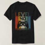 40th Birthday Gift - Level 40 Unlocked Video Gamer T-Shirt<br><div class="desc">Birthday gift idea for kids - video gamer or computer gamer who turns 40 years old. Unlocked Perfect Gaming tee for boys girls man woman dad mom. Level 40 unlocks tee Video Gamer 40 . Birthday .</div>