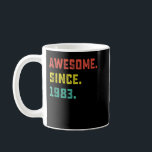 40th Birthday Gift Vintage Awesome Since 1983 40 Y Kaffeetasse<br><div class="desc">40th Birthday Gift Vintage Awesome Since 1983 40 Years Old</div>