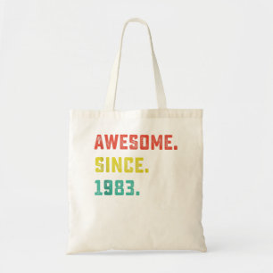 40th Birthday Gift Vintage Awesome Since 1983 40 Y Tragetasche