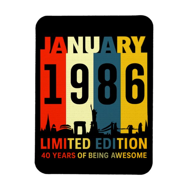 40th Birthday - Limited Edition Magnet (Vertikal)