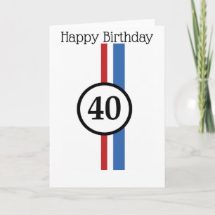 40th Herbie Birthday Card Karte