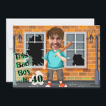 40th Men's Birthday Bad Boy Funny Face Cut-out Einladung<br><div class="desc">Für beste Ergebnisse: Verwenden Sie ein hochwertiges Portrait. Wählen Sie "Weiter anpassen". Sie müssen die Skalenfunktion und die Pfeiltasten verwenden, um das Bild zu verschieben, um das Gesicht an der richtigen Stelle zu bekommen. Drücken Sie gleichzeitig die Taste "Strg" auf Ihrer Tastatur, während Sie mit der Maus oder den Pfeiltasten...</div>