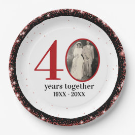 40th ruby wedding anniversary (or ANY 0 YEAR) Pappteller