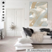 40x60" Sandy Tornado Trend Abstrakt Art Beige