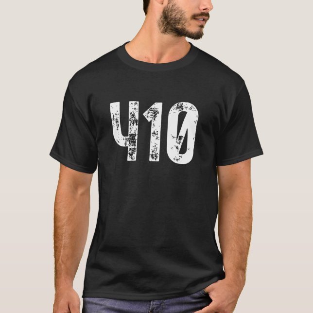 410 Area Code Baltimore MD Mobile Telephone Area C T-Shirt (Vorderseite)
