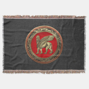 [410] Assyrian Winged Lion - Gold Lamassu Decke