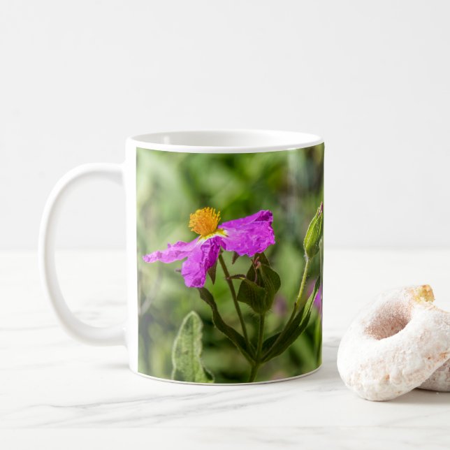4111-Pink Flower Mug (Avec donut)