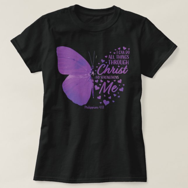 413 Geschenke für Christliche Verse von Frauen Phi T-Shirt (Design vorne)