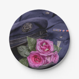 4171-Militärische Hochzeit Pappteller