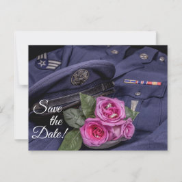 4171-Militärische Hochzeit Postkarte