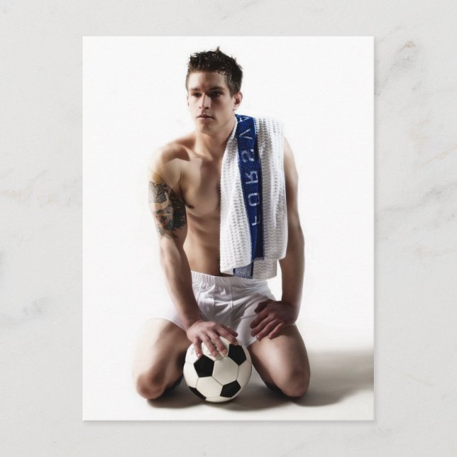 41873a Soccer Jock Postkarte (Vorderseite)