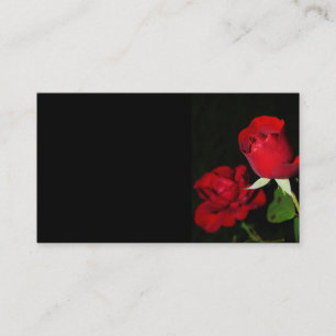 419 ROTE ROSEN SCHWARZE HINTERGRUNDFOTOGRAFIE SCH VISITENKARTE
