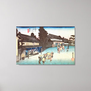 41. 鳴 宿, 広 重 Narumi-juku, Hiroshige, Ukiyo-e Leinwanddruck