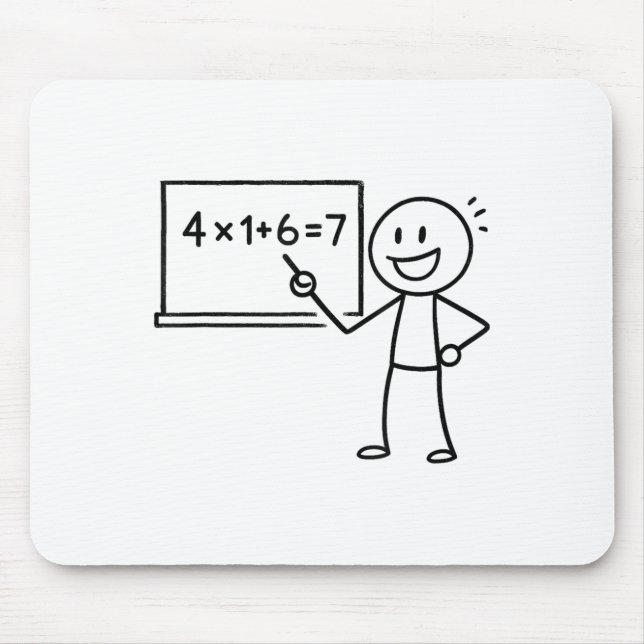 41 67 Meme Einundvierzig Six Sieben Funny Mathemat Mousepad (Vorne)