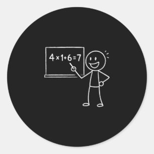 41 67 Meme Einundvierzig Six Sieben Funny Mathemat Runder Aufkleber