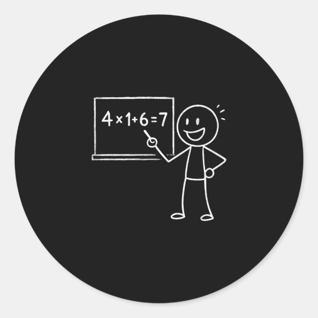 41 67 Meme Einundvierzig Six Sieben Funny Mathemat Runder Aufkleber (Vorderseite)