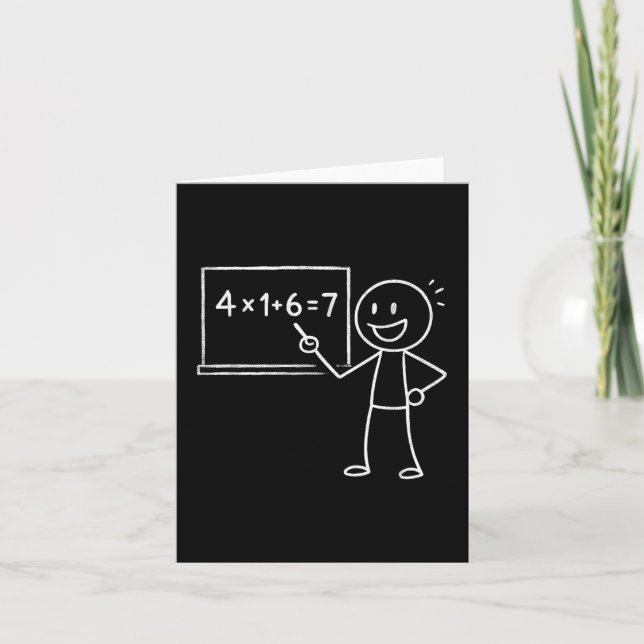41 67 Meme Four One Six Sieben Funny Mathematiker  Karte (Vorderseite)