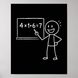 41 67 Meme Four One Six Sieben Funny Mathematiker Poster