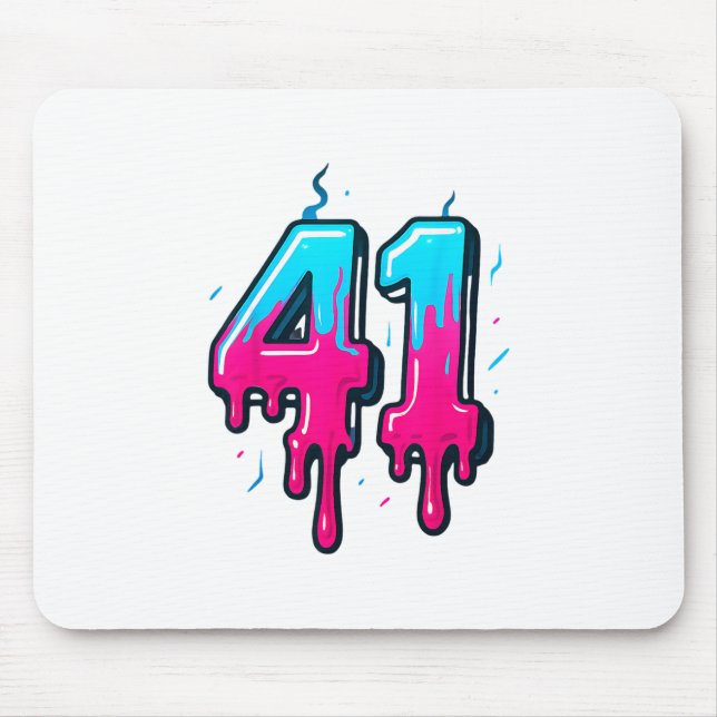 41 Eis-Drip-Meme Einundvierzig Vier Gen Alpha Sl Mousepad (Vorne)