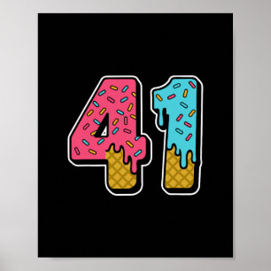 41 Eiscreme-Tropfen Meme 40 One Four Gen Alpha Sl Poster