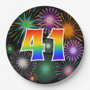 41. Event - Spaß, farbenfroh, kühl, Regenbogen 41 Pappteller