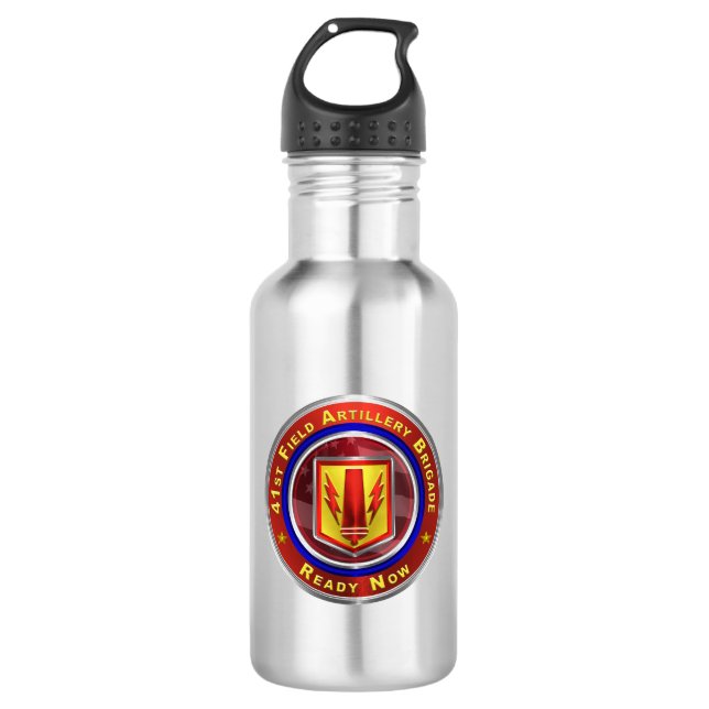 41. Feldartilleriebrigade Edelstahlflasche (Vorderseite)