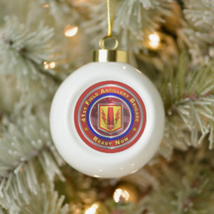 41. Feldartilleriebrigade Keramik Kugel-Ornament