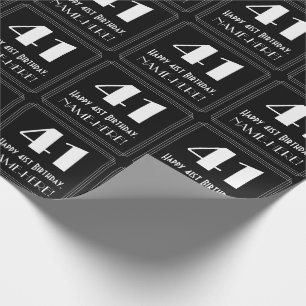 41. Geburtstag - Art Deco inspirierter Look "41",  Geschenkpapier