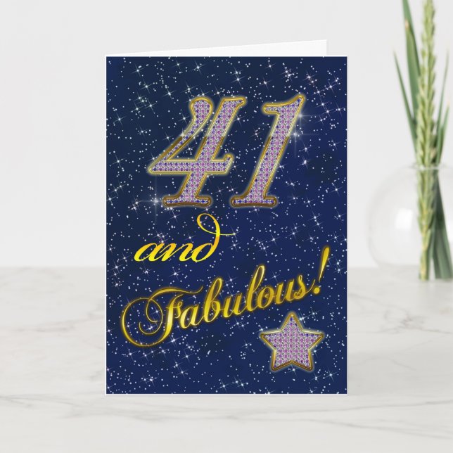 41. Geburtstag für jemanden Fabulous Karte (Vorderseite)