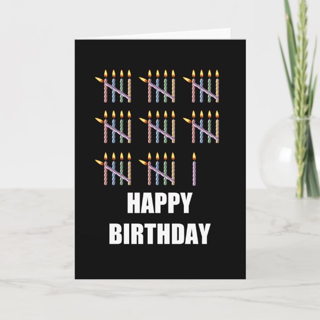 41. Geburtstag mit Kerzen Karte (Vorderseite)