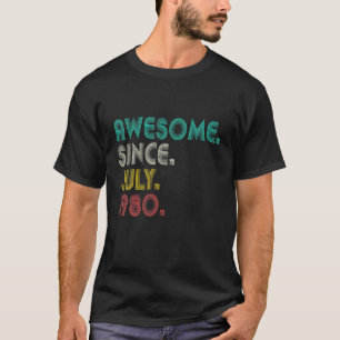 41. Geburtstag Phantastisch seit Juli 1980 Männer T-Shirt