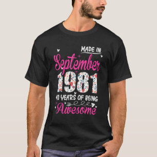 41. Geburtstag Phantastisch seit September 1981 T-Shirt