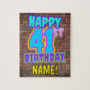 41. Geburtstag ~ Spaß, Urban Graffiti Inspiriert L
