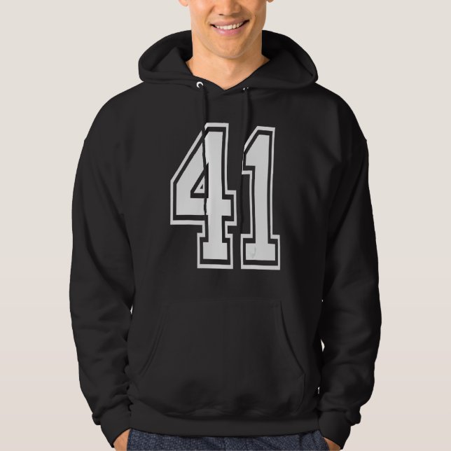 41 Geburtstagsnummer der Uni Hoodie (Vorderseite)