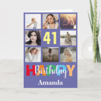 41. Happy Birthday Foto Collage Modern