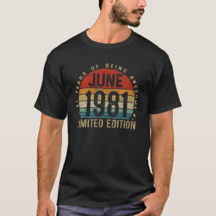 41 Jahre Alte Geschenke Juni 1981 Limited Edition T-Shirt
