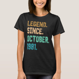 41 Jahre alte Legende seit Oktober 1981 41. Birthd T-Shirt