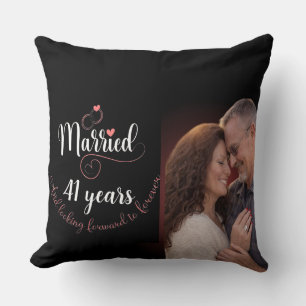 41 Jahre Hochzeitstag Geschenk für romantisches Pa Kissen