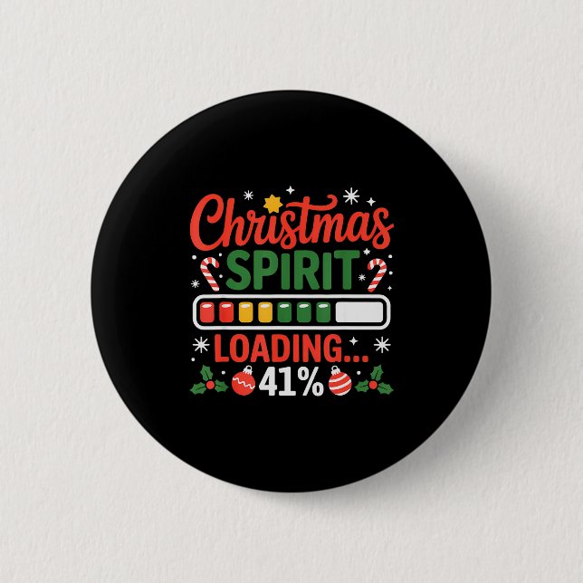 41 Meme Weihnachtsgeist lädt 41% Four One für  Button (Vorderseite)