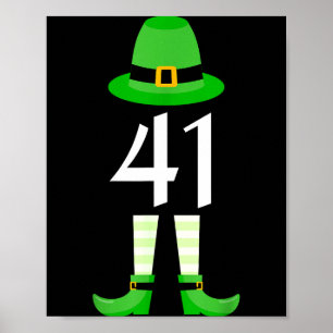 41 St. Patricks Day Vier Eins Kinder Lustiger Lepr Poster