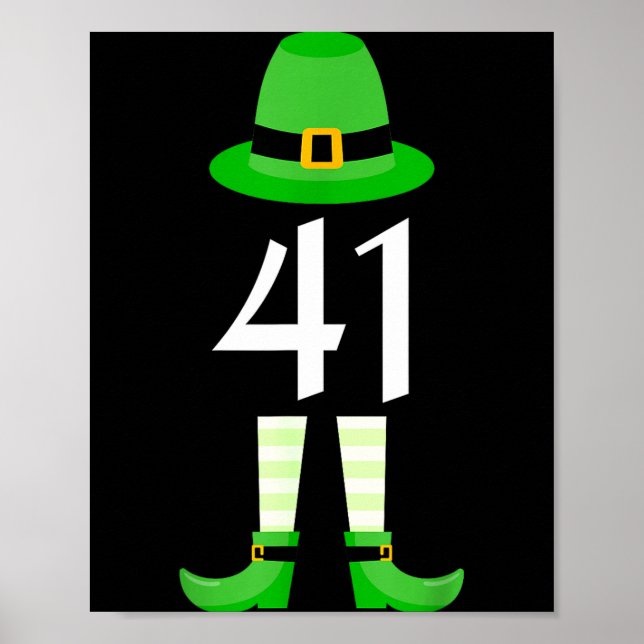 41 St. Patricks Day Vier Eins Kinder Lustiger Lepr Poster (Vorne)