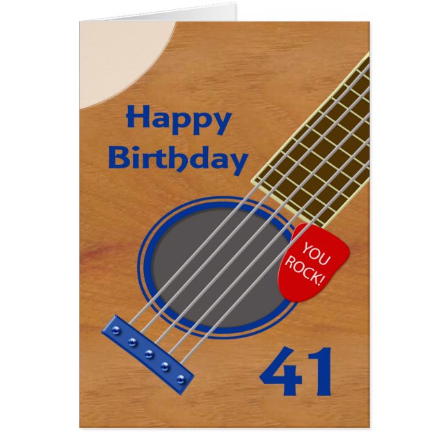 41e anniversaire Guitare Joueur Anniversaire (Devant)