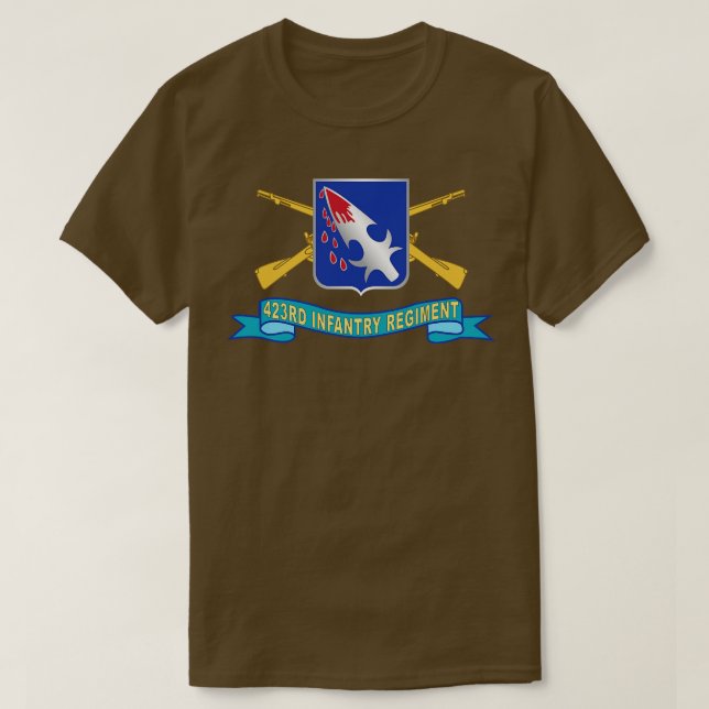 423. Infanterie-Regiment DUI w Br Ribbon X T-Shirt (Design vorne)