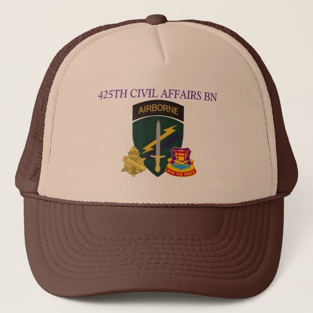 425TH ZIVILER ANGELEGENHEITS-BATAILLON-HUT TRUCKERKAPPE (Vorderseite)