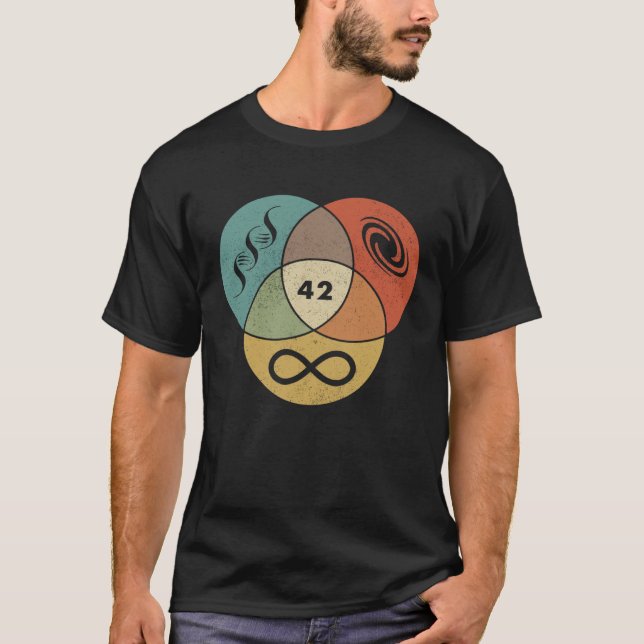 42 Answer To Life The Universe And Everything Geek T-Shirt (Vorderseite)