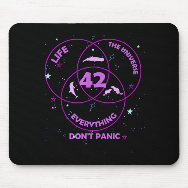 42 Answer To Life Universe Everything  Mousepad (Vorne)