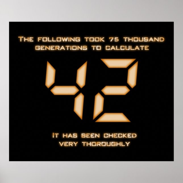 42 Die Antwort Poster (Vorne)