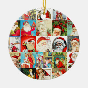 42 Diverses Santas Ornement Vintage